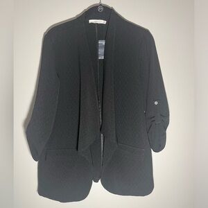 LUSH Open Blazer Jacket Open Shawl Collar Black Size Small NWOT